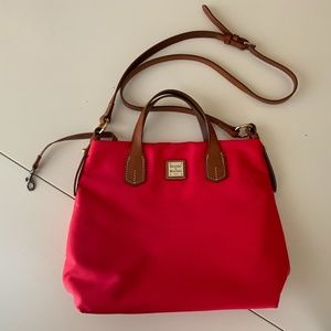 Dooney & Bourke Nylon Red Tote Crossbody Handbag